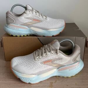 Brooks Glycerin GTS 21 Coconut/Aqua Women Athletic Sneakers- SZ 6.5